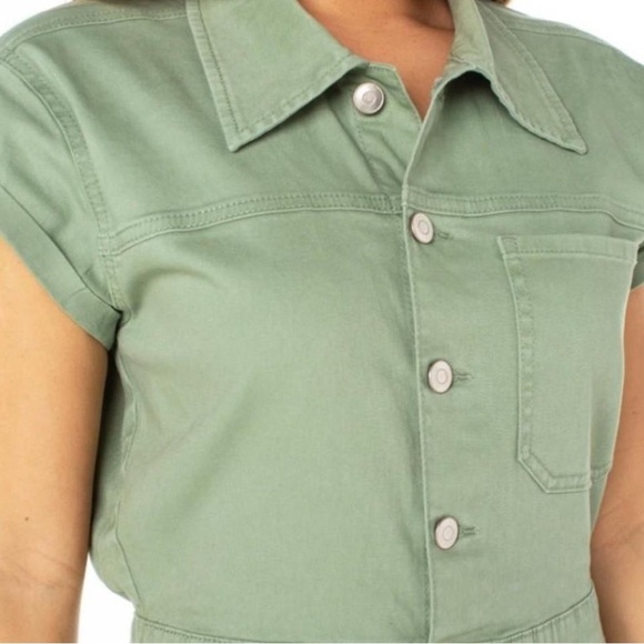 Celebrity Pink Olive Button-Up Shirt - Picture 2 of 6